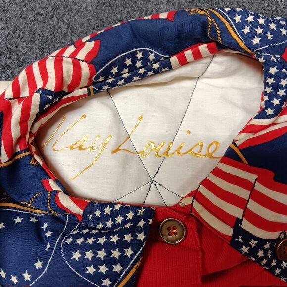 Vintage Liberty Shirt Women Extra Large Red Corduroy Western Collared Rodeo - Picture 7 of 7